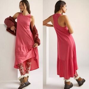 Sweaty Betty Explorer Ace Racer back Pink High Low Dress